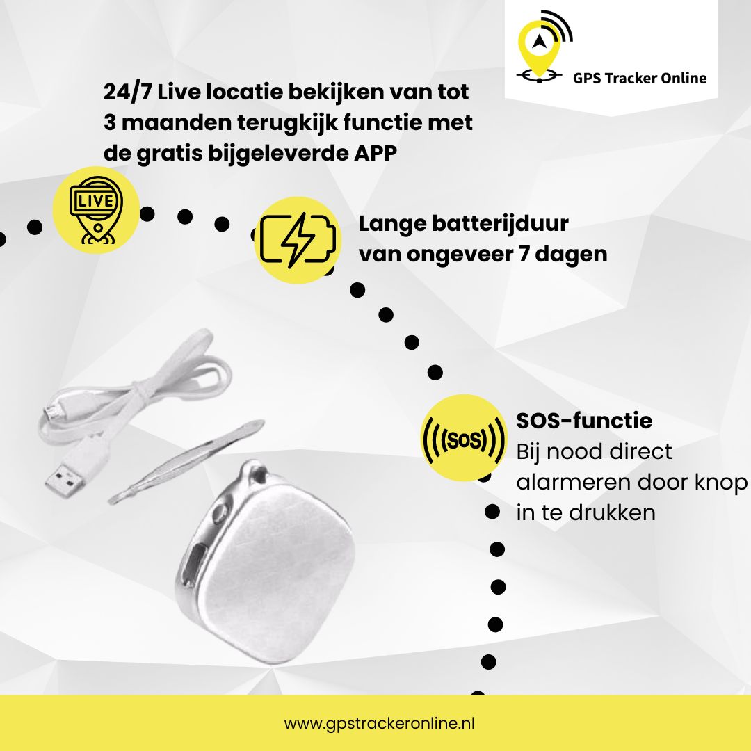 Mini GPS Tracker Ketting voor Kind Volwassenen