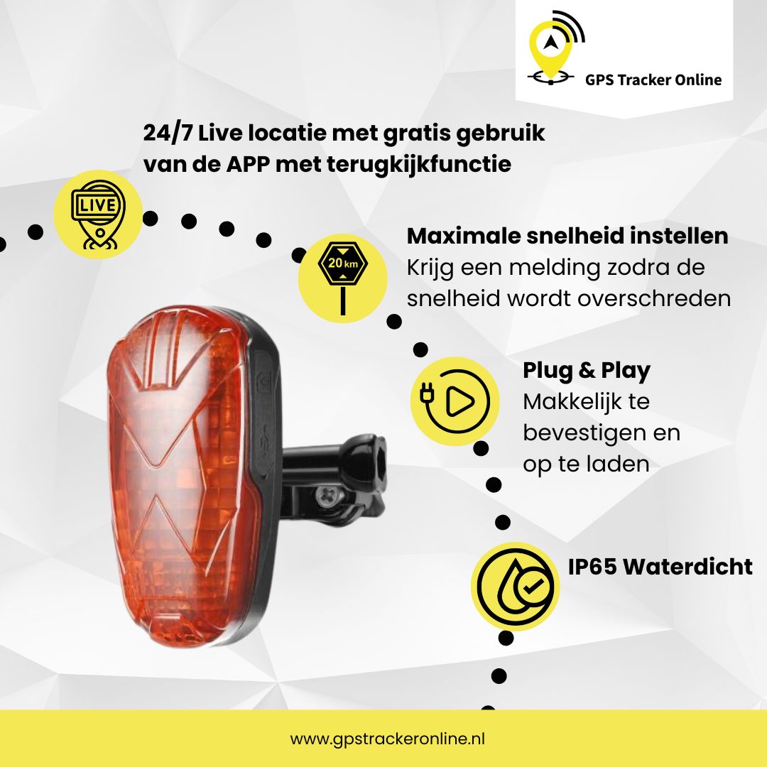 GPS Tracker Fiets Achterlicht