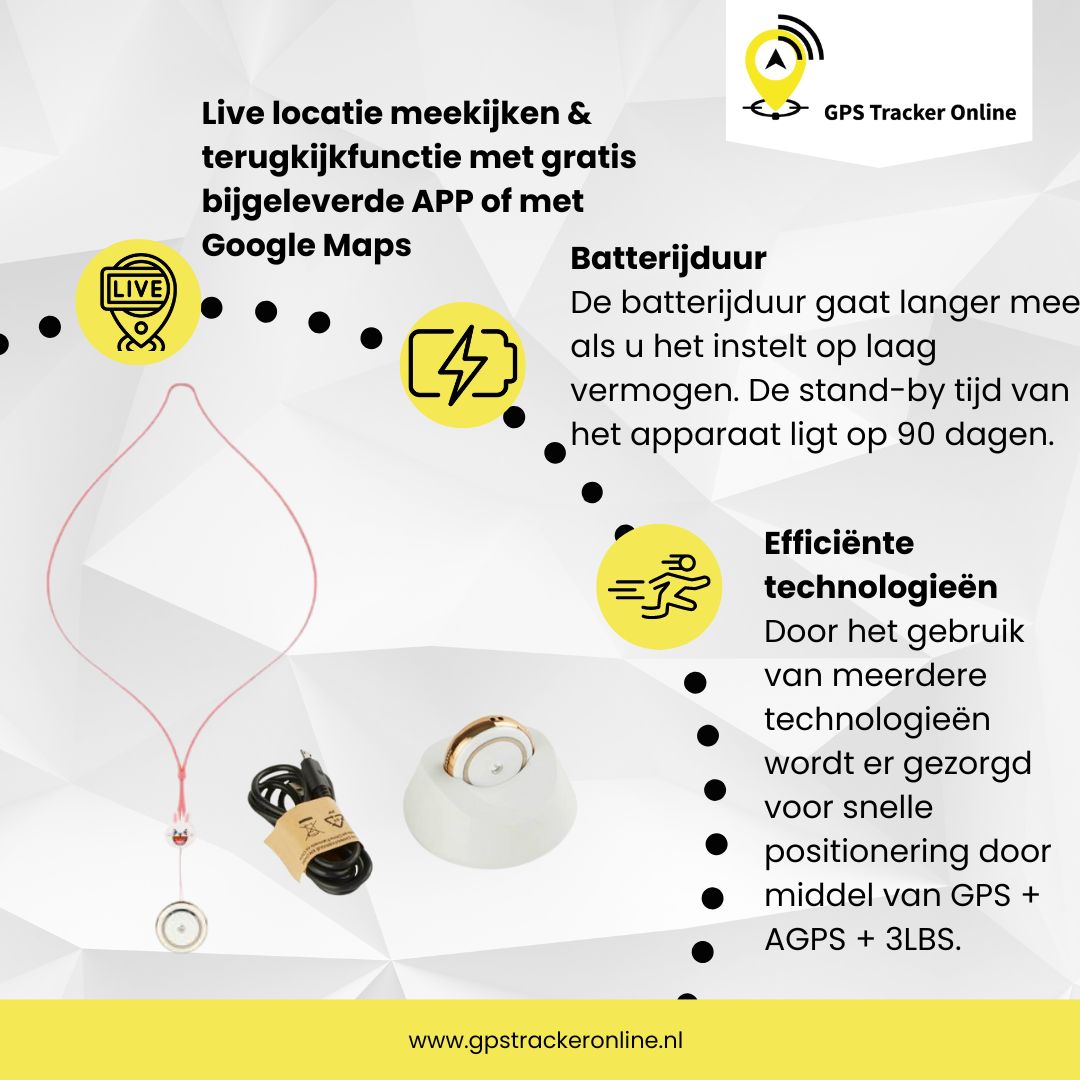 GPS Tracker ketting sieraad voor kinderen