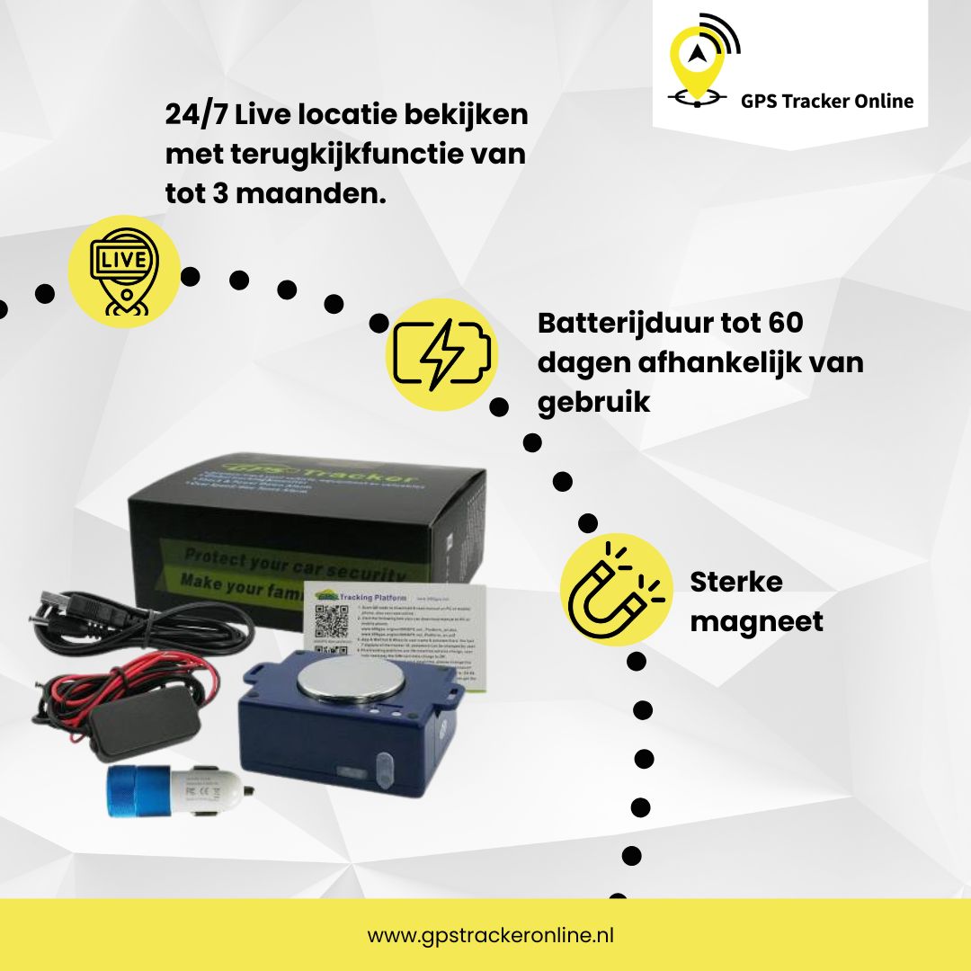 GPS Tracker Magneet Auto 60 Dagen Standby